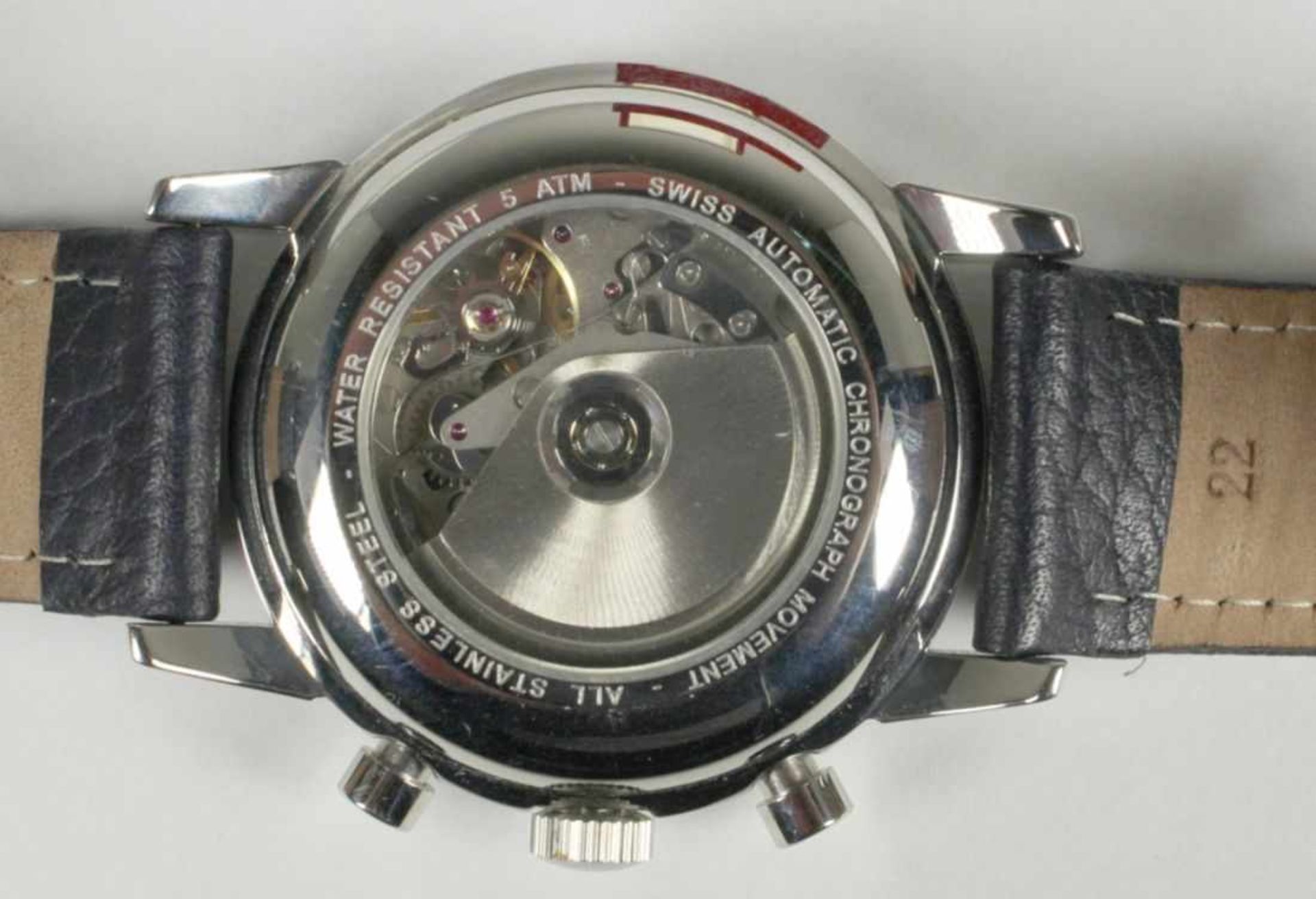 Herren-Armbanduhr, Bosch, neuzeitlich, Chronograph, Automatic, Datum bei der "3", - Bild 2 aus 2