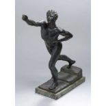 Bronze-Plastik, "Athlet", anonymer Bildhauer um 1900, vollplastische, naturalistischeDarstellung