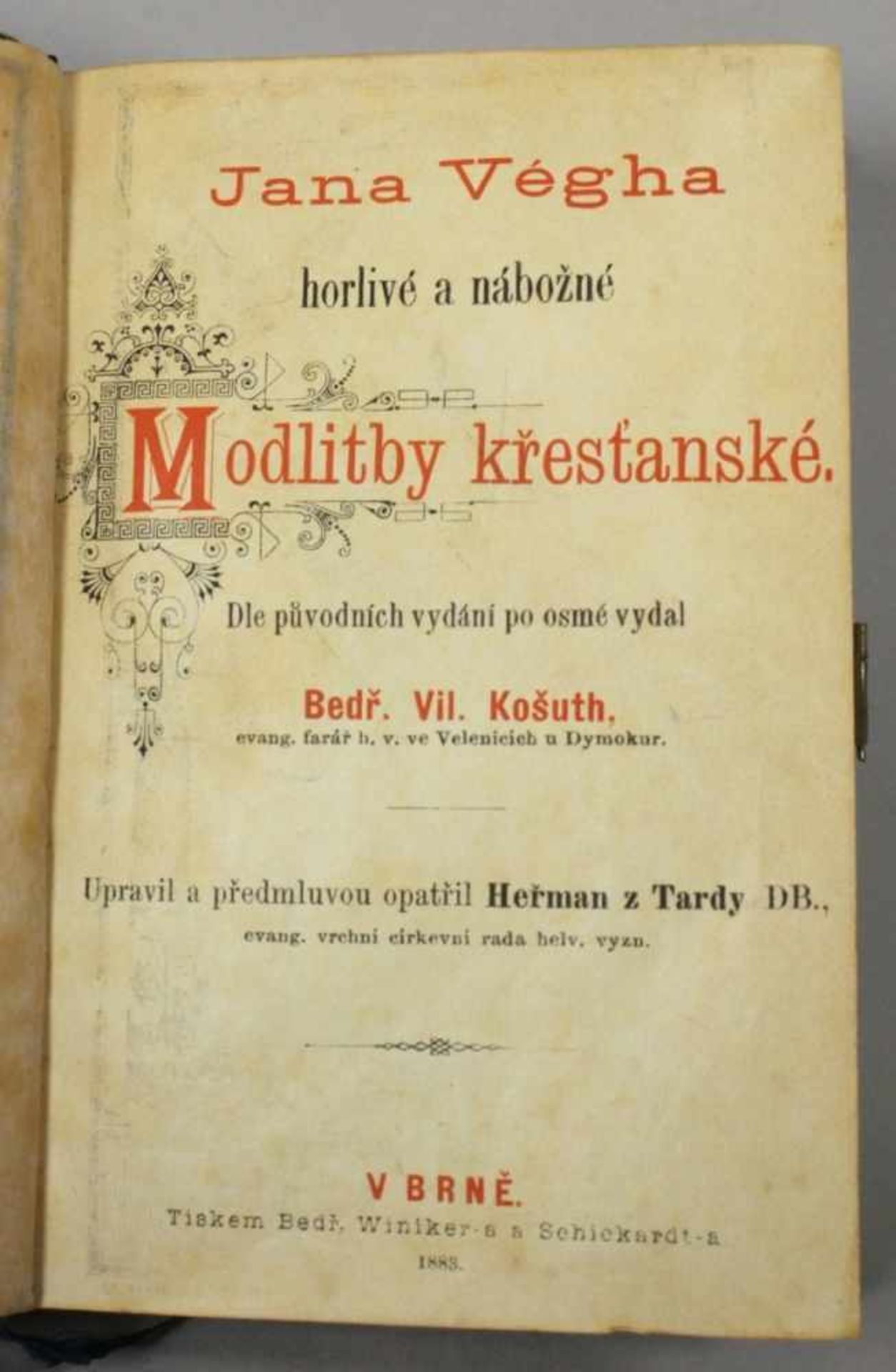 Buch, "Modlitby krestanske", 1883, Elfenbeineinband, Goldschnitt - Bild 2 aus 2