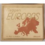 Sammelbilder-Album, "Flaggen Europas", 1. Hälfte 20. Jh., Cigaretten-Sammelbilderalbum,komplett,