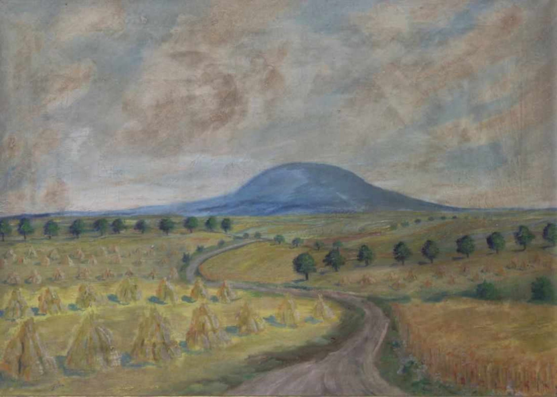 Zima, Maler Mitte 20. Jh. "Landschaft nach der Heuernte", sign., Öl/Lw., 40 x 55 cm