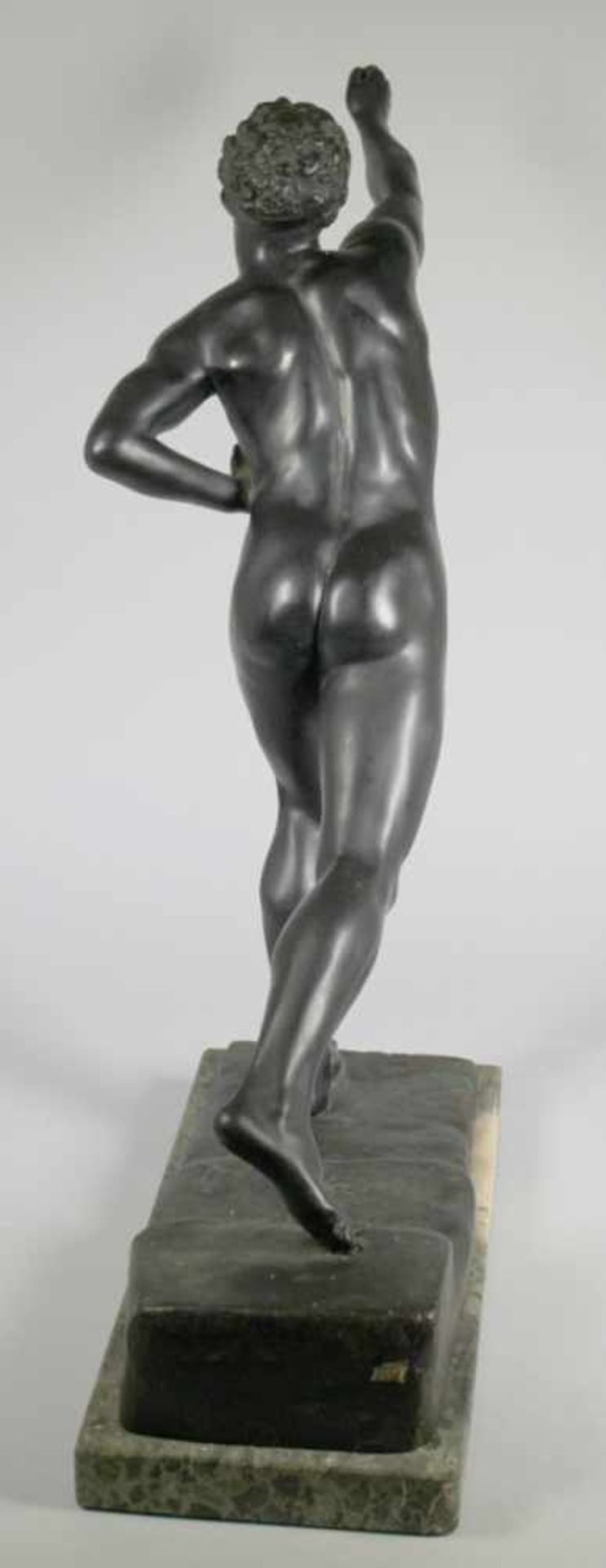 Bronze-Plastik, "Athlet", anonymer Bildhauer um 1900, vollplastische, naturalistischeDarstellung - Bild 2 aus 2