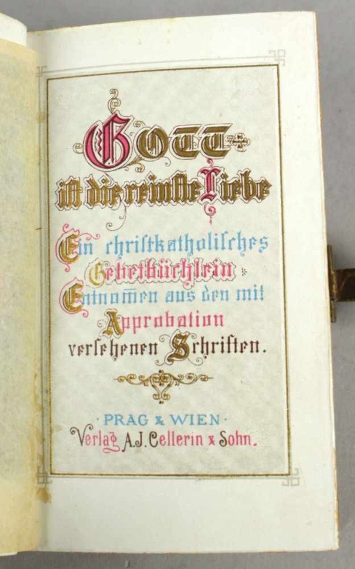 Buch, "Gott ist die reinste Liebe", ein christkatholisches Gebetbüchlein,elfenbeinfarbener - Bild 2 aus 3