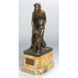 Bronze-Plastik, "Diana mit jungem Mann", Pracht, C., dt. Bildhauer 19./20. Jh.,vollplastische
