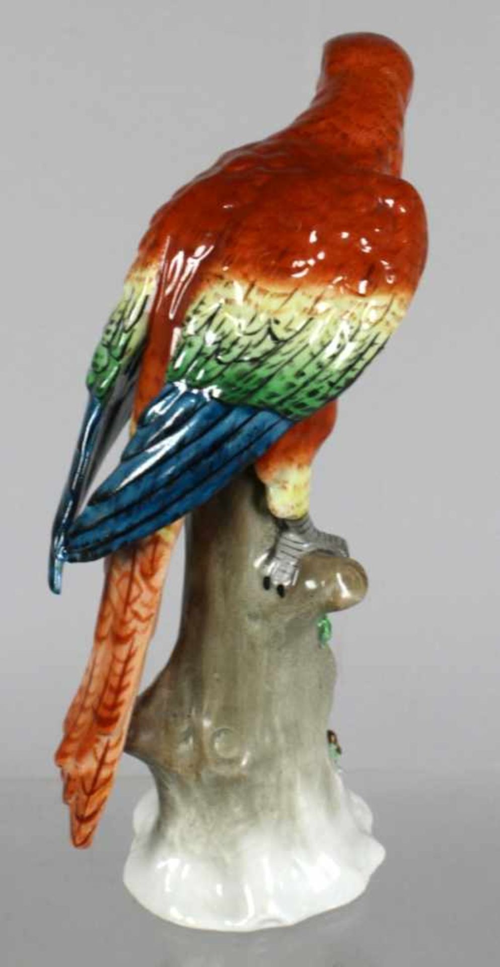 Porzellan-Tierplastik, "Papagei", Thüringen, 20. Jh., auf knospen- und - Bild 2 aus 4