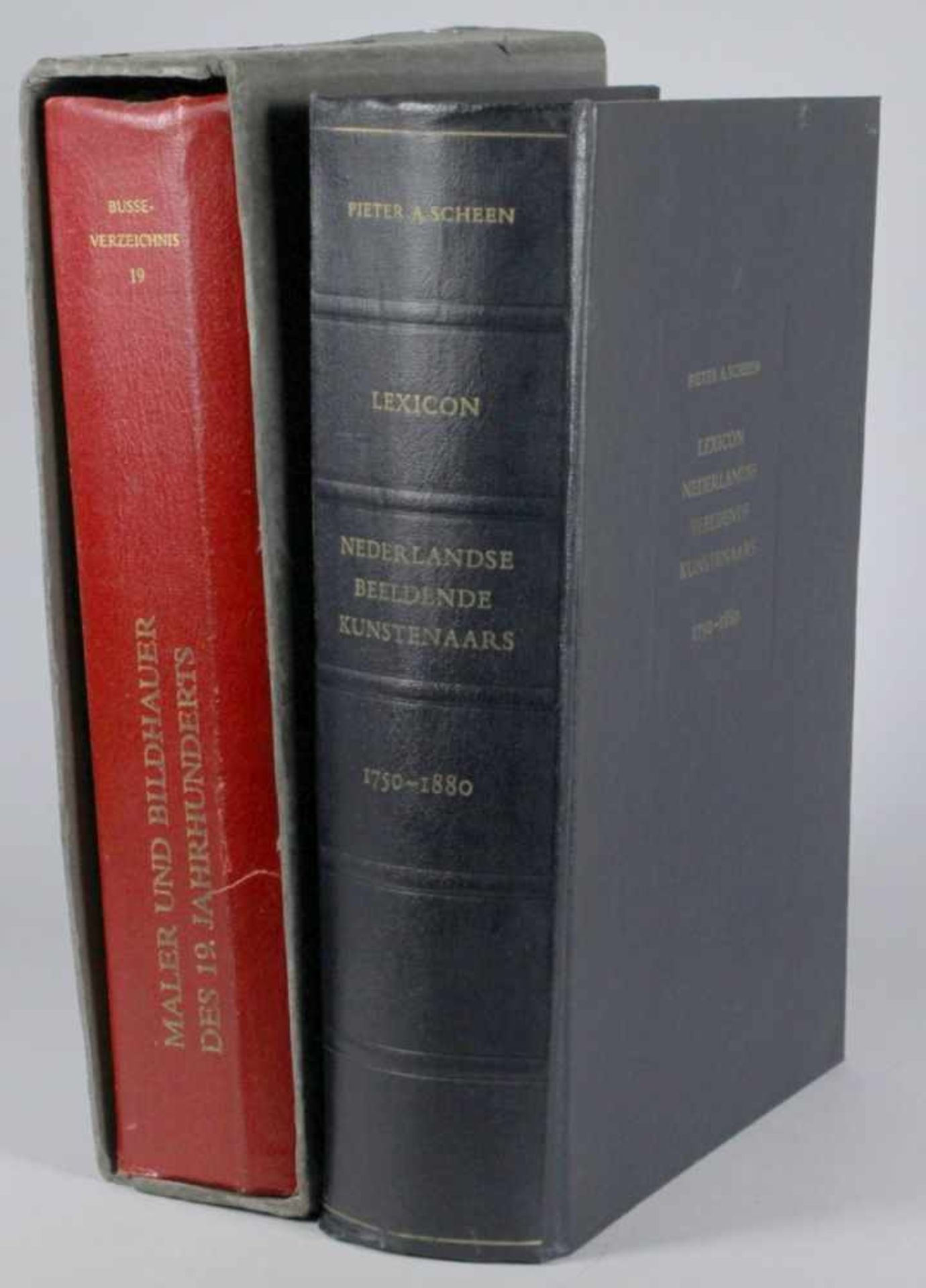 Zwei Bücher, Busse, Bildhauer und Maler des 19. Jh. und Pieter A. Scheen, NiederländischeBildende