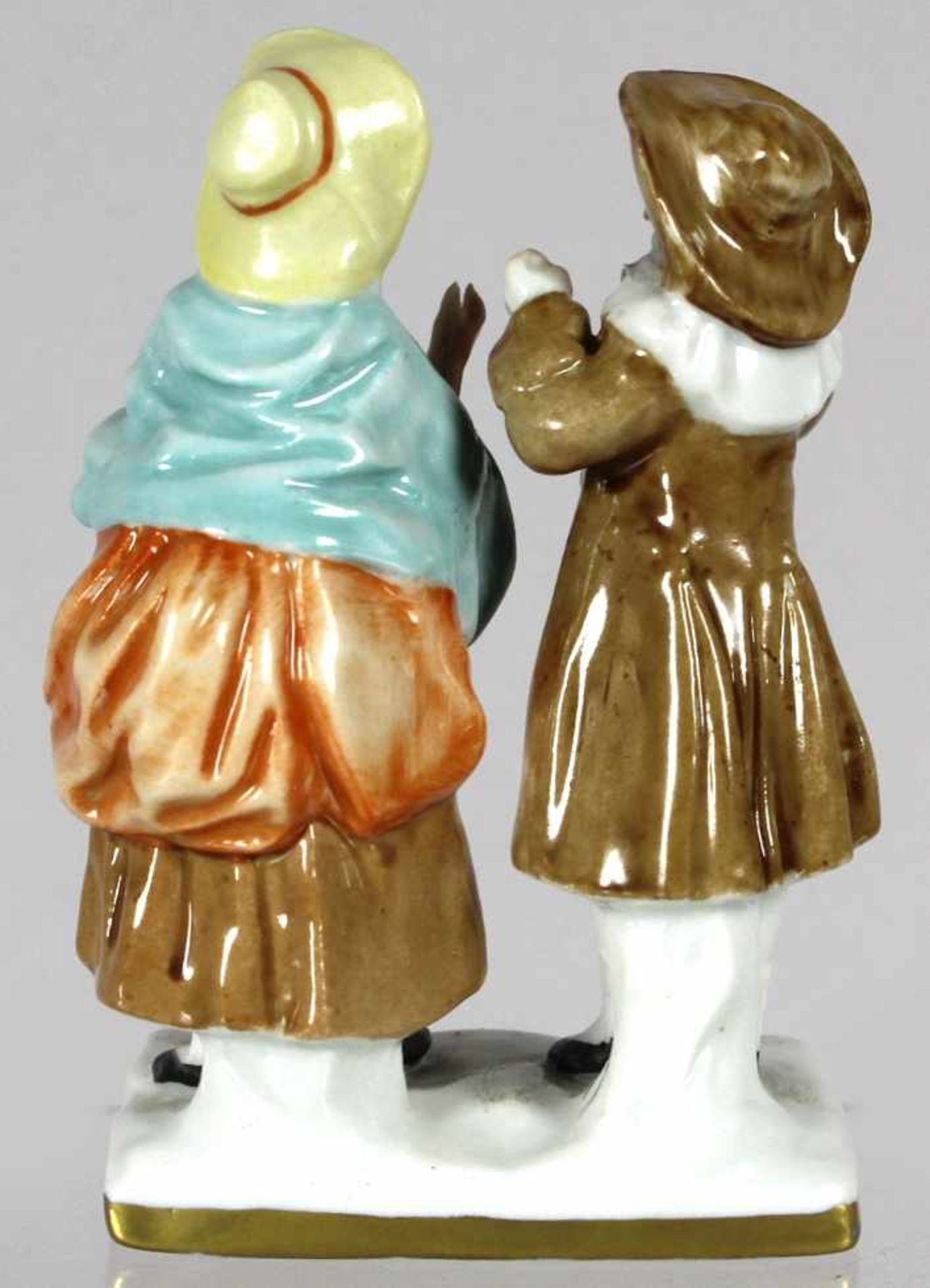 Porzellan-Figur, "Paar", Unterweissbacher Werkstätten für Porzellankunst, um 1962-90, - Bild 2 aus 3