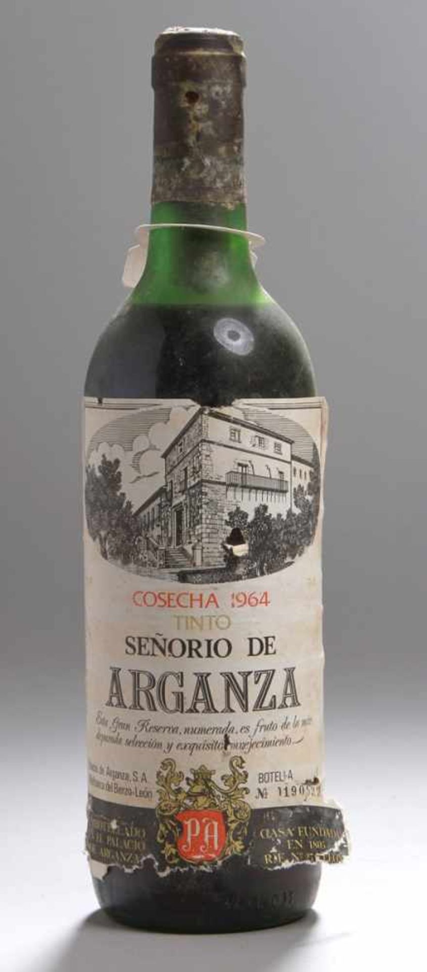 Weinflasche, Cosecha 1964, Tinto, Senorio de Arganza, Rioja