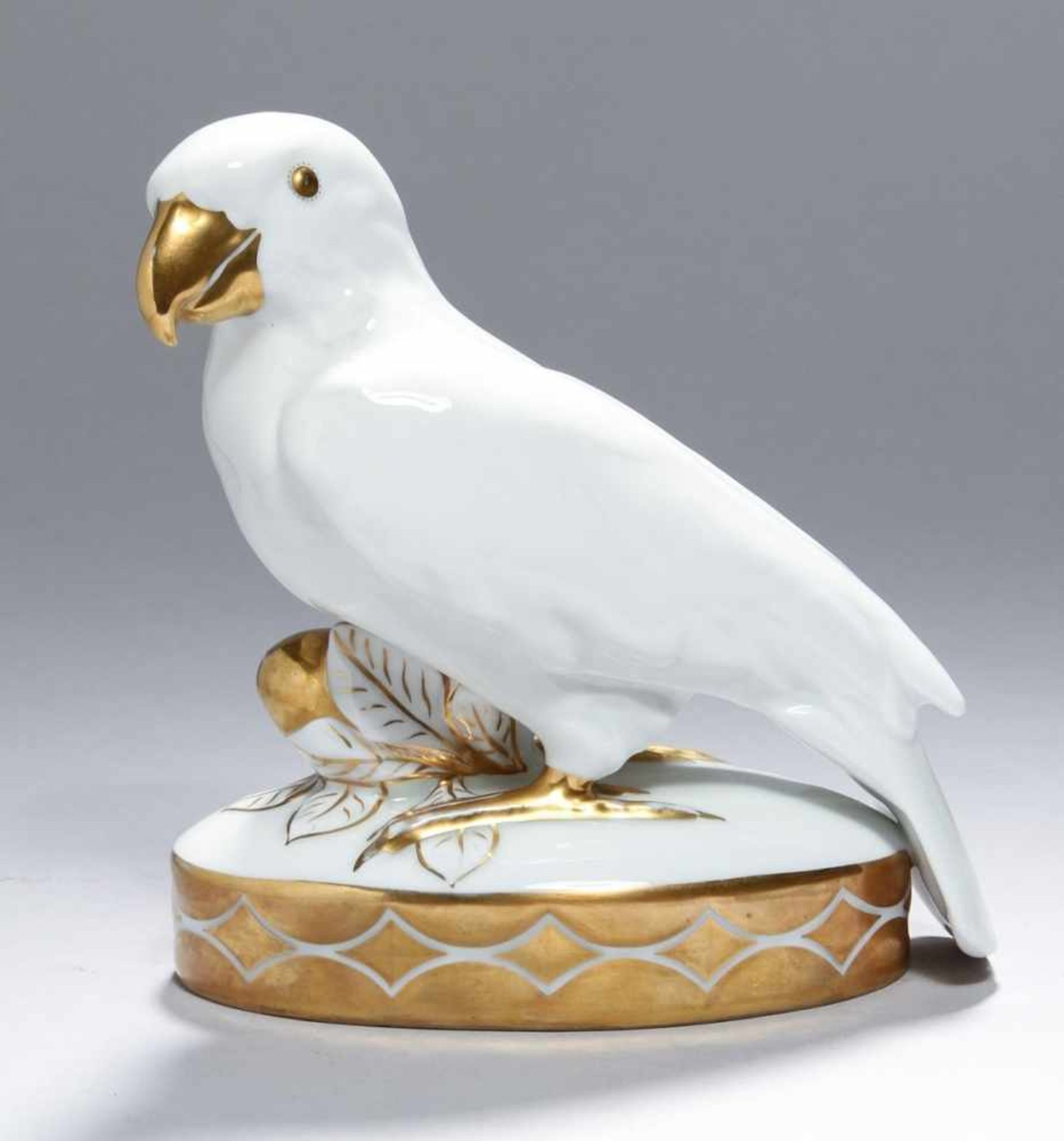 Porzellan-Tierplastik, "Papagei", Lorenz Hutschenreuther, Abteilung für Kunst Selb, um1919-28,