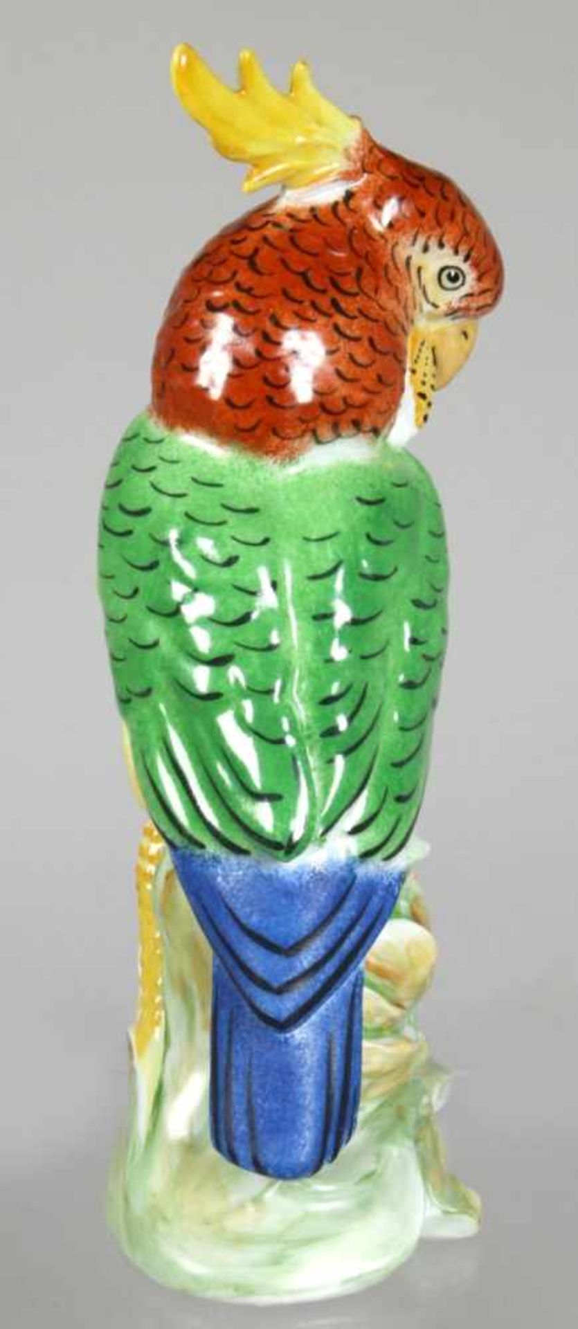 Porzellan-Tierplastik, "Kakadu", Vereinigte Zierporzellanwerke Lichte, um 1986-90, - Bild 2 aus 3