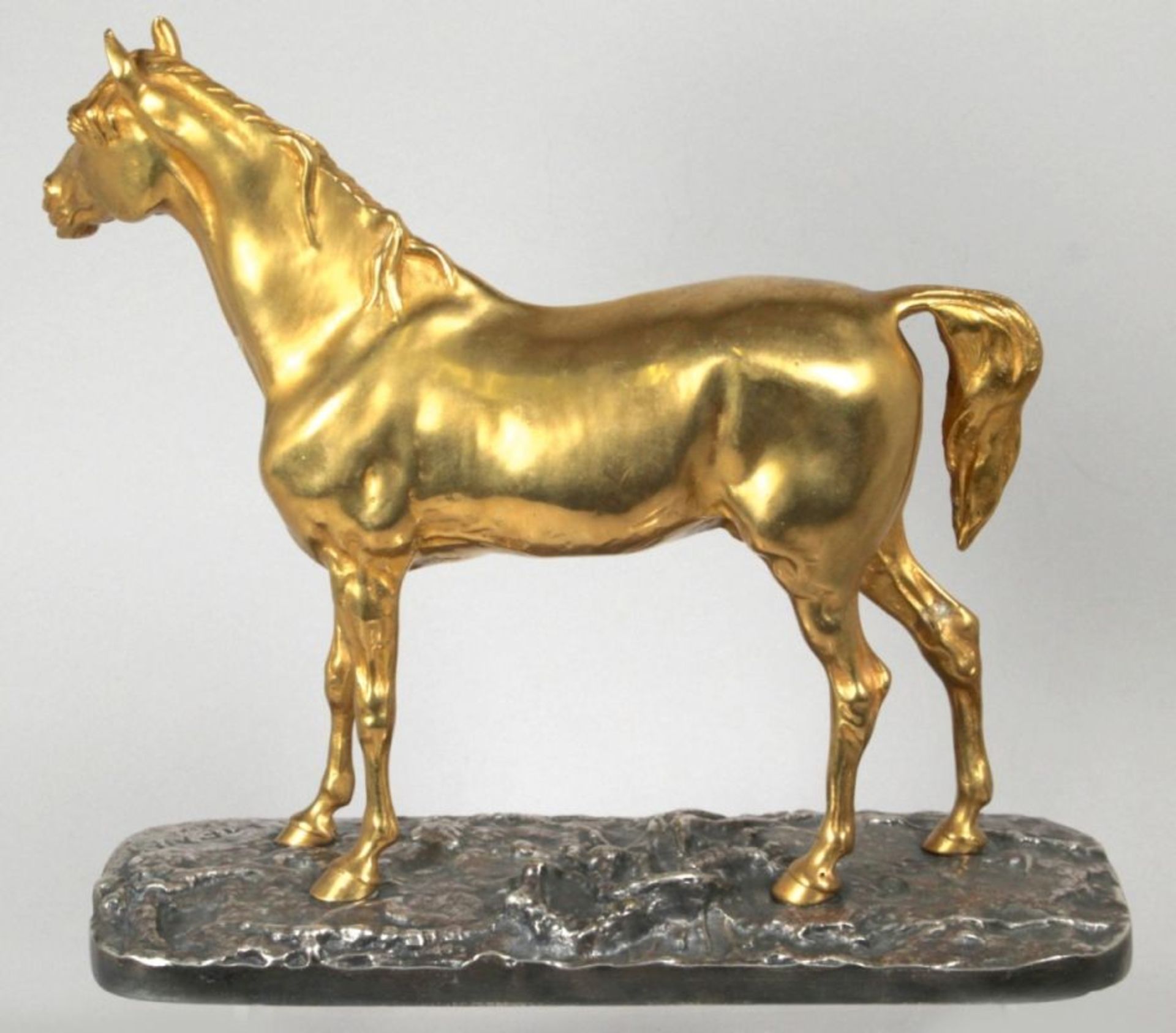 Bronze-Tierplastik, "Pferd", Mene, Pierre Jules, Paris 1810 - 1879 ebenda, vollplastische, - Bild 2 aus 4
