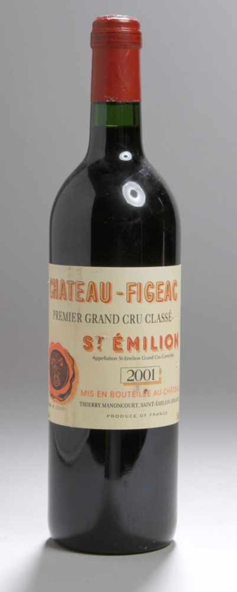 Weinflasche, Chateau - Figeac, Premier Grand Cru Classe, St. Emilion, 2001