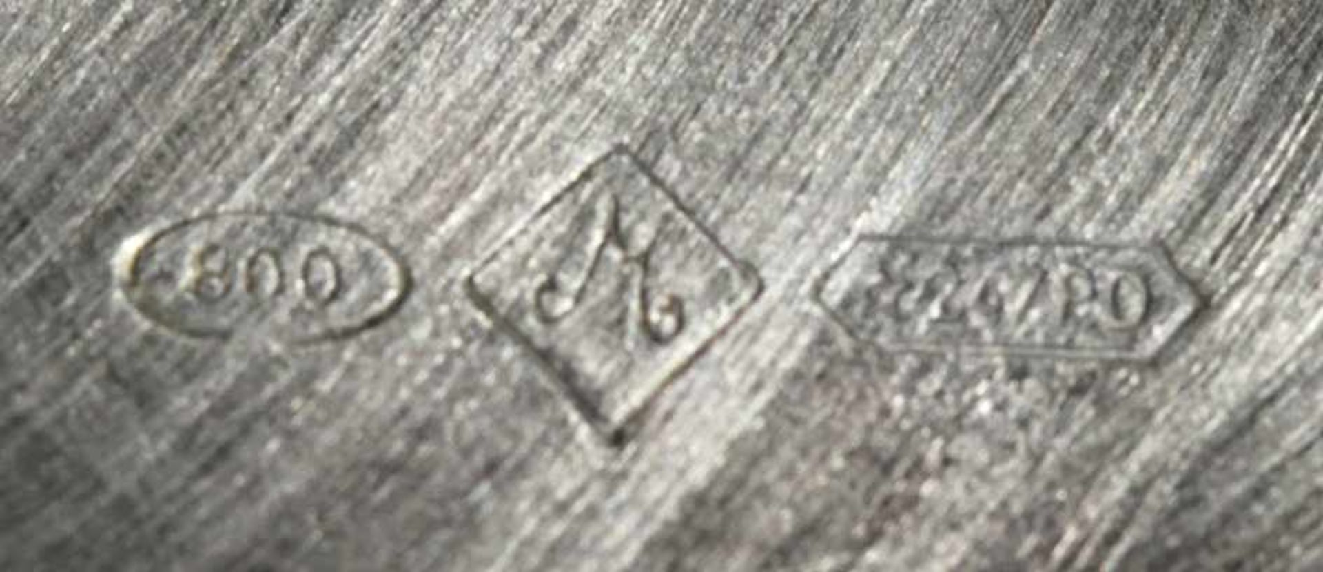 Sektkühler, Südeuropa, 2. Hälfte 20. Jh., Silber 800, zylindrische Form, seitlich 2Trageknäufe, - Bild 2 aus 2