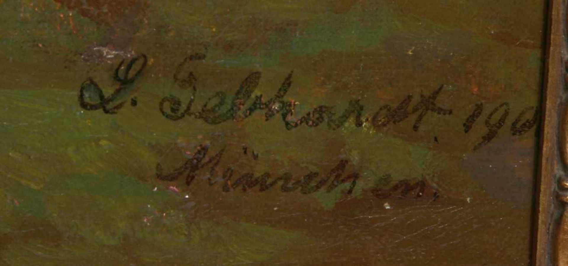 Gebhardt, Ludwig, München 1830 - 1908. "Todtenauer-Moor", sign., dat. 1900, Ortsbez.München, Öl/Lw., - Bild 2 aus 2