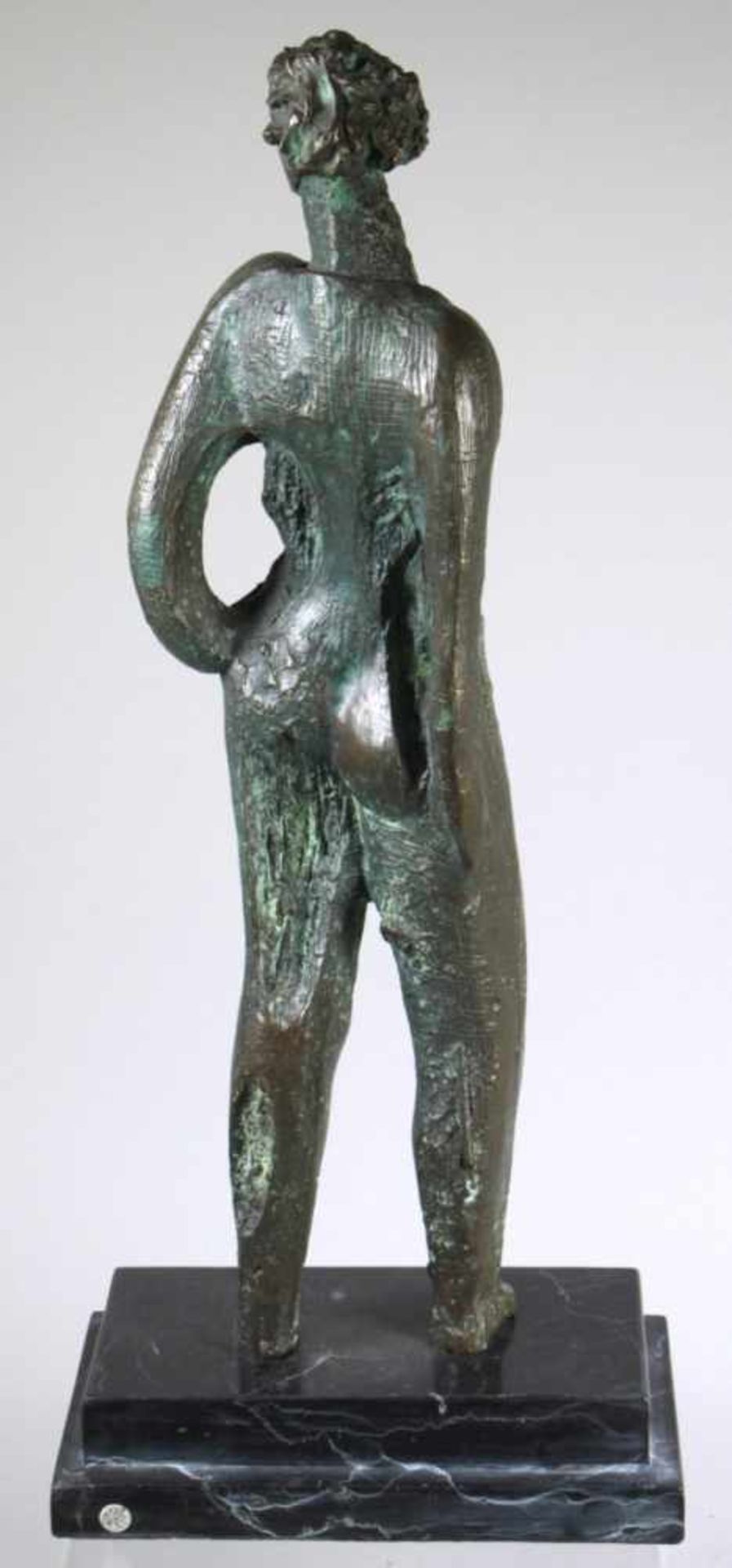 Bronze-Plastik, "Abstrakte Frauendarstellung", sign. Milo, zeitgenössischer Bildhauer,abstrakte, - Bild 2 aus 3