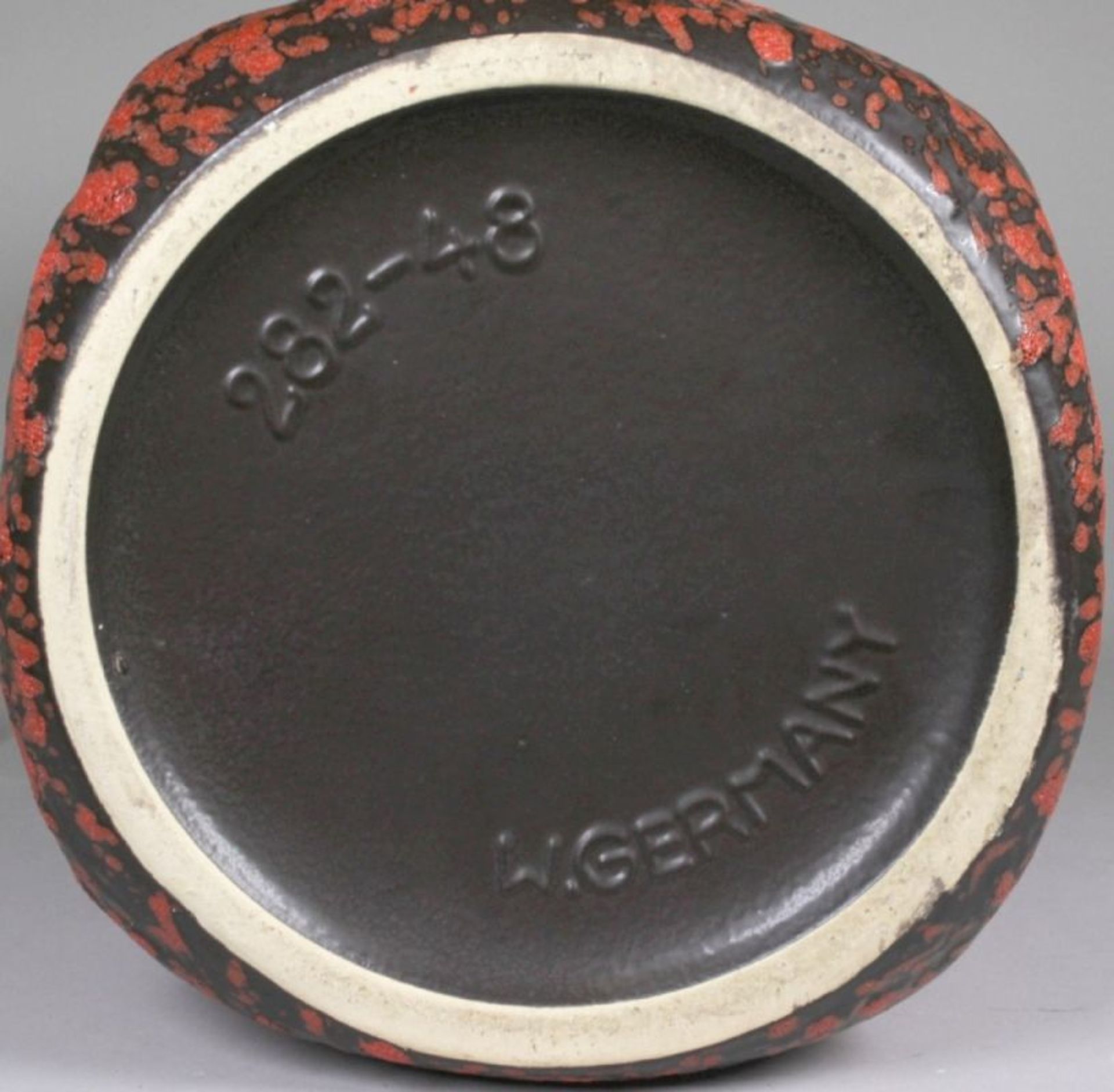 Keramik-Bodenvase, Scheurich KG, Kleinheubach, 70er Jahre, Mod.nr.: 282-48, runder Stand,hoher, - Bild 2 aus 2