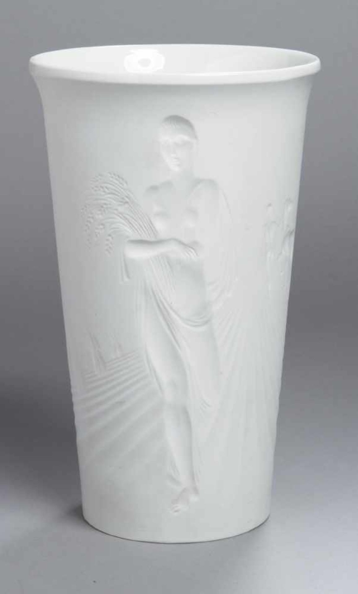 Weißporzellan-Ziervase, "Erntebecher", KPM-Berlin, Mitte 20. Jh., Entw.: Siegmund Schütz1933, Mod.