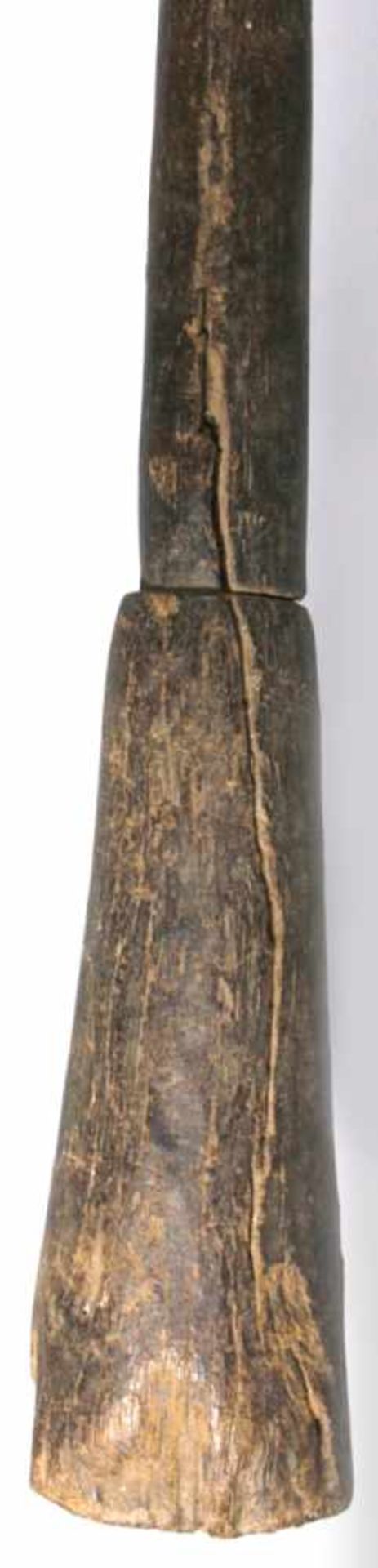 Stampfer, Senufo, Elfenbeinküste, an Rundstab, konischer Stampfer, bekrönt vonplastischer, auf - Bild 5 aus 5