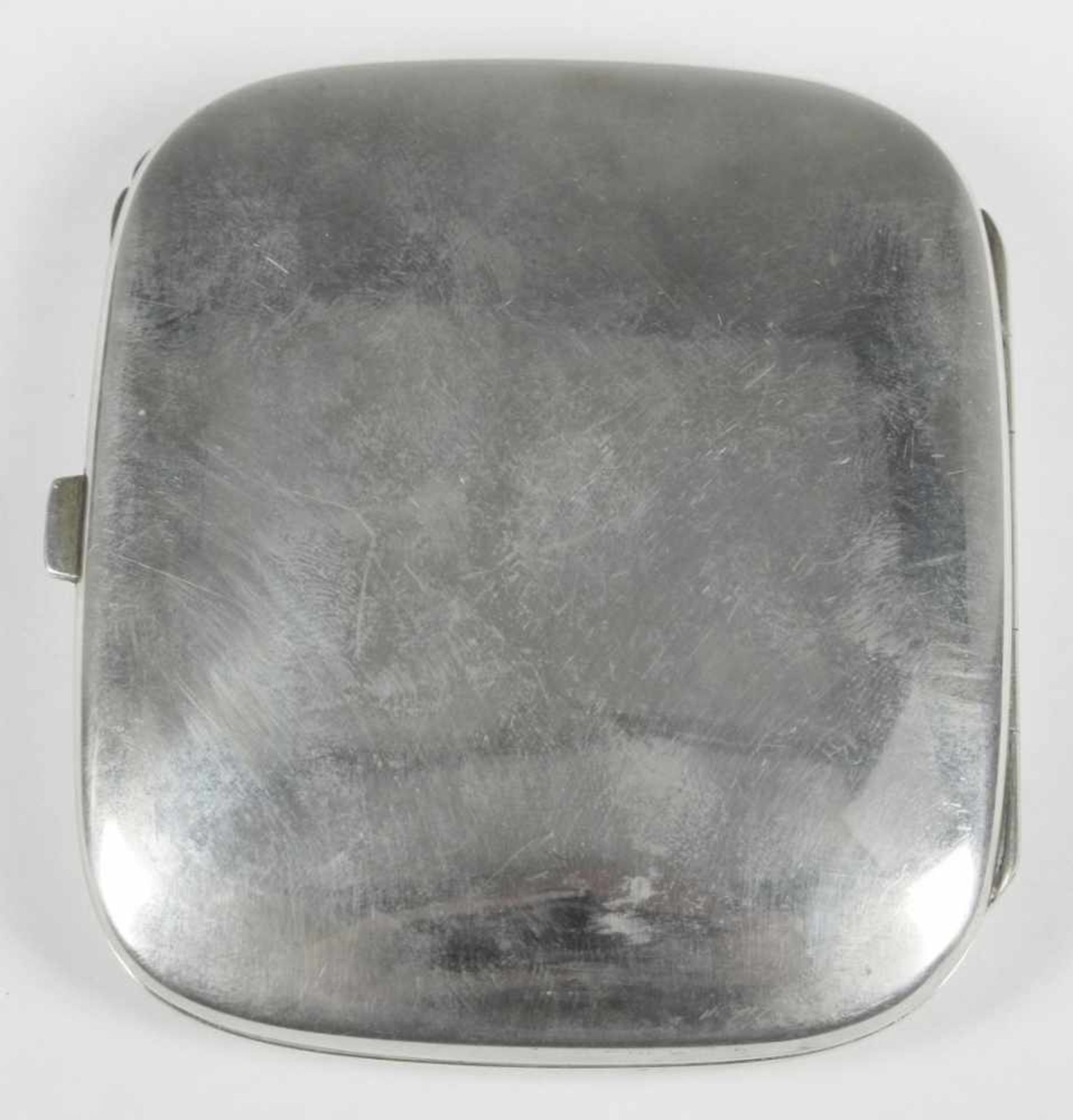 Zigaretten-Etui, 1. Hälfte 20. Jh., Silber 900, rechteckige Form, scharnierter Deckel,Schauseite mit - Bild 2 aus 4