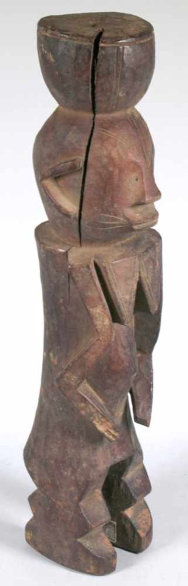 Ahnen-Figur, Chamba, Nigeria, stark reduzierte, kubistische, stehende Darstellung - Bild 2 aus 3