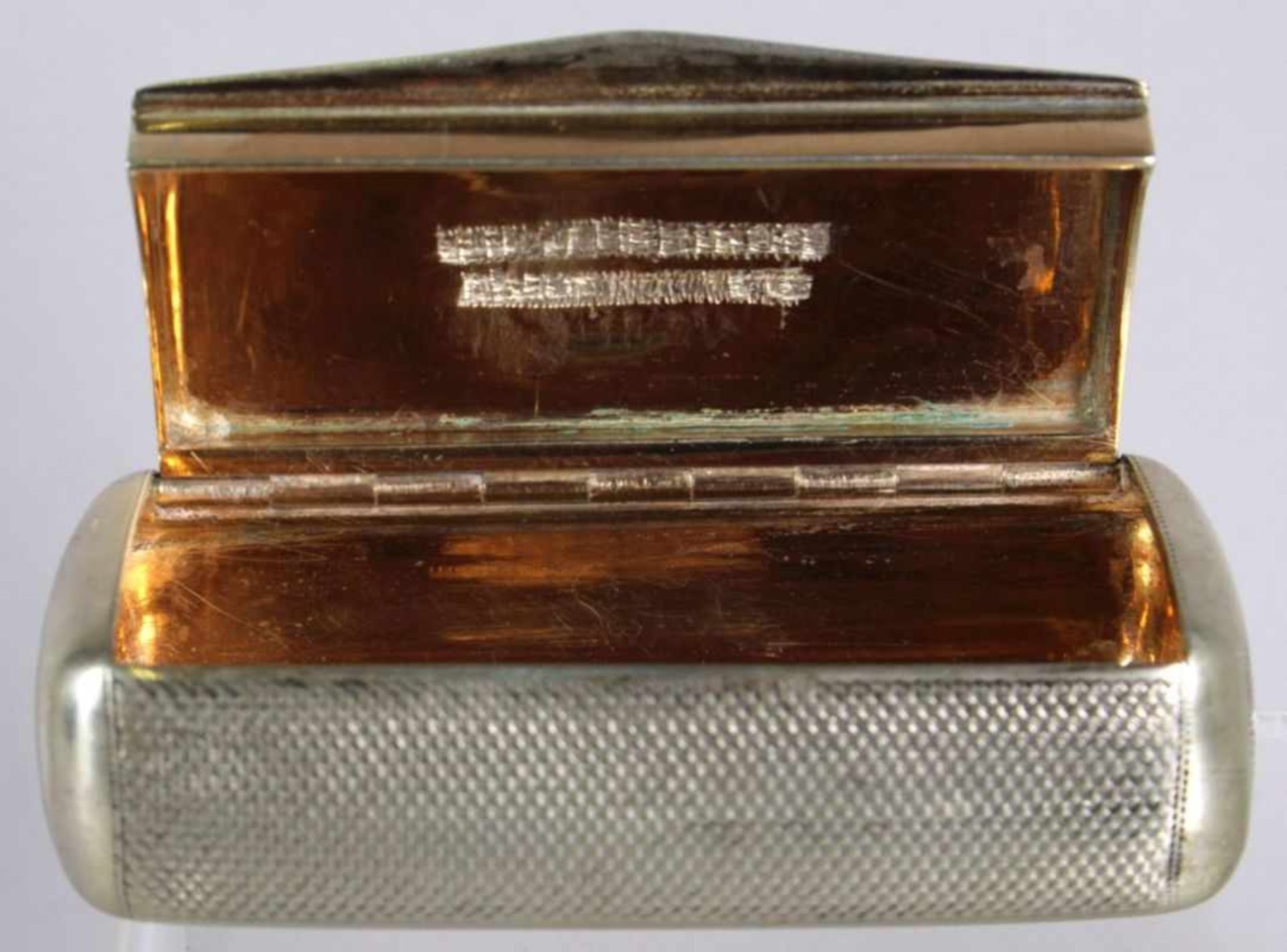 Schnupftabaks-Dose, Wilhelm Binder, Schwäbisch Gmünd, um 1920, Silber 800, rechteckigeForm, - Bild 2 aus 3