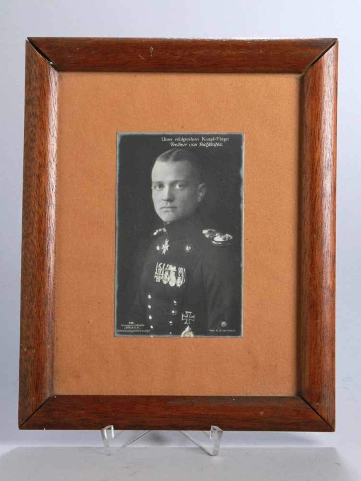 Postkarte, "Freiherr von Richthofen", Postkartenvertrieb W. Sanke, Berlin N. 37., um 1918,schwarz-