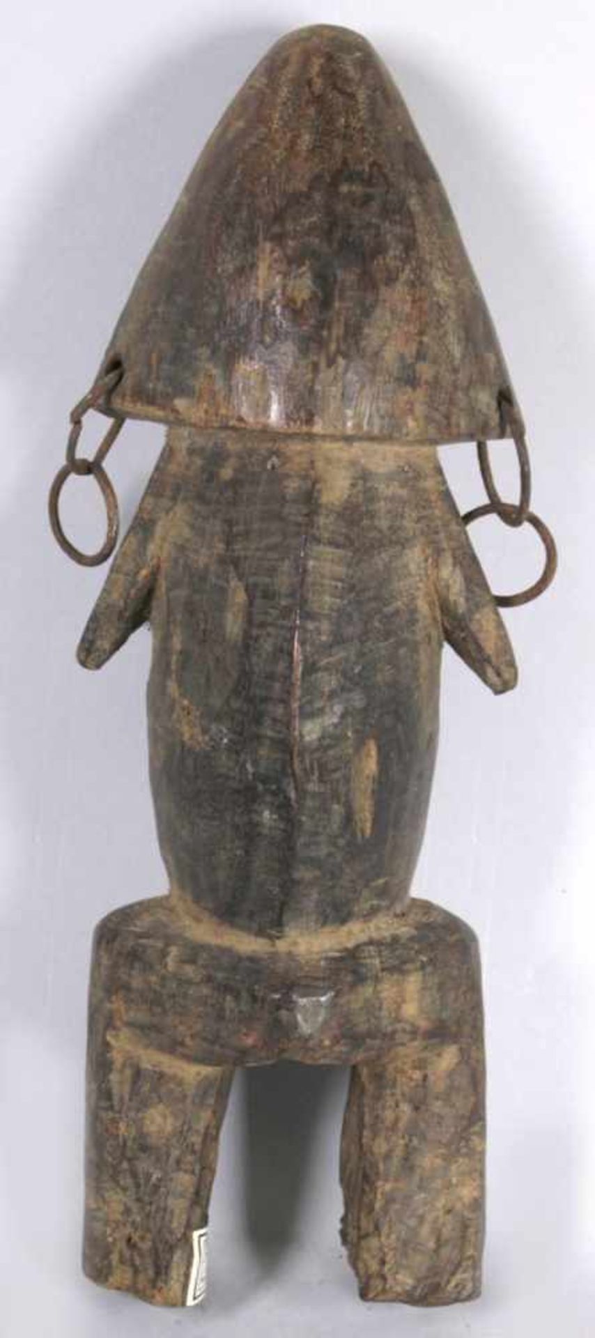 Weibliche Ahnen-Figur, Zande, Nord-Kongo, stark reduzierte, stehende Darstellung mitdoppelt - Bild 3 aus 3