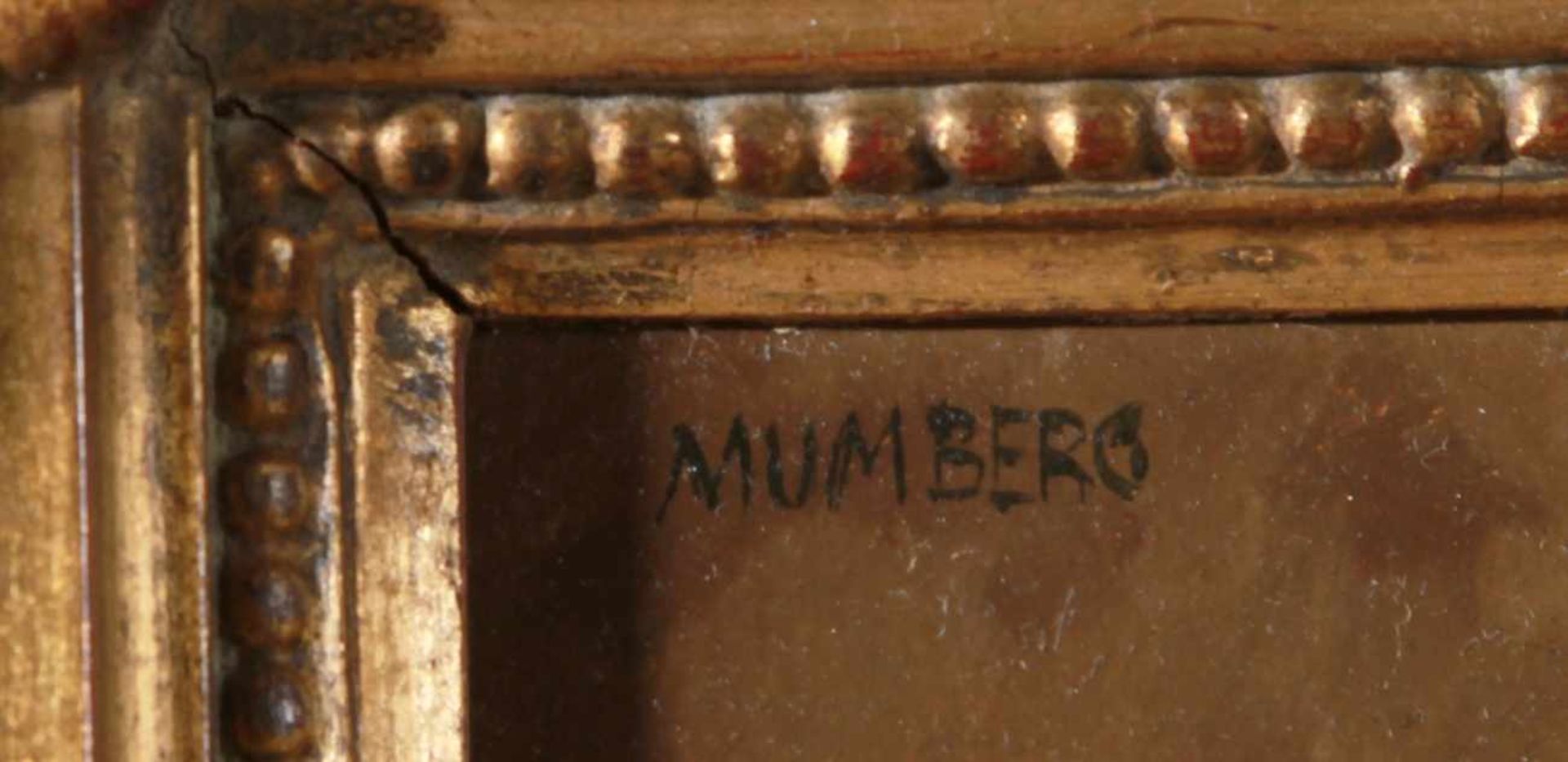 Mumberg, dt. Maler Mitte 20. Jh. "Charakterkopf", sign., Öl/Hartfaser, 20 x 16 cm- - -20.00 % - Bild 2 aus 2