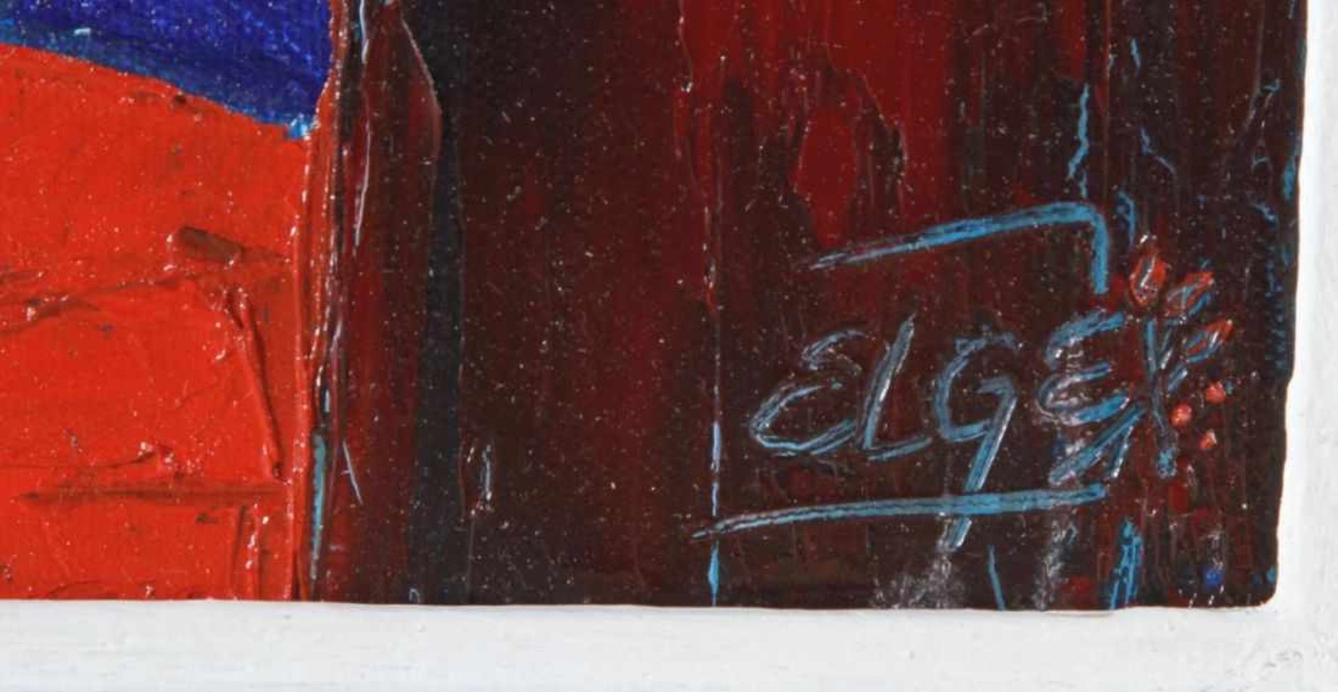 Elge, zeitgenössischer, holländischer Maler. "Frauenportrait", sign., Öl/Lw., 50 x 40 cm- - -20.00 % - Bild 2 aus 2
