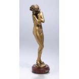 Bronze-Plastik, "Weiblicher Akt", Philippe, Paul, Thorn 1870 - 1930 Paris, vollplastische,stehende