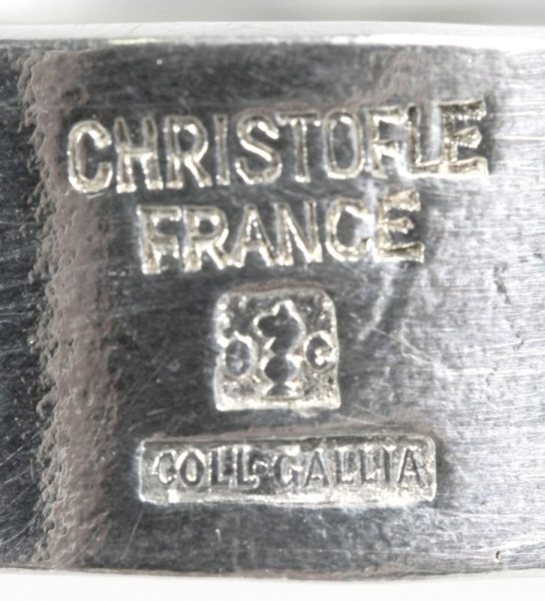 Ein Paar Metall-Untersetzer, "Rosace", Christofle, Paris, um 1970, sog. Gallia-Metall,gefertigt - Bild 2 aus 2