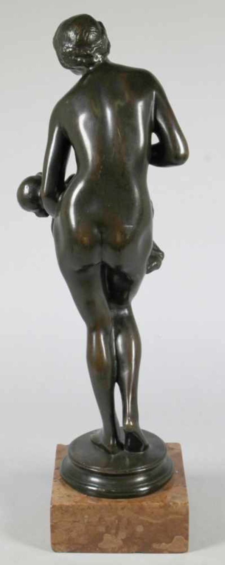 Bronze-Plastik, "Weiblicher Akt mit kleinem Faun", Pongrácz, Siegfried, tschechischerBildhauer - Bild 2 aus 4