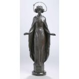 Bronze-Plastik, "Heilige Barbara", Moshage, Heinrich, Osnabrück 1896 - 1968 Düsseldorf,auf