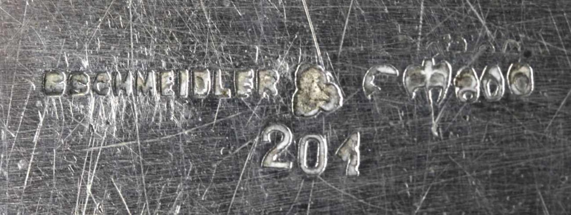 Anbieteschale, dt., 1. Hälfte 20. Jh., Silber 800, runde Form, Wandung mitHammerschlagdekor, - Bild 2 aus 2