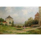 Kapfhamer, Adolf, geb. 1867 in München. "Landschaft mit Burg", sign., Öl/Lw., 50 x 72 cm- - -20.00 %