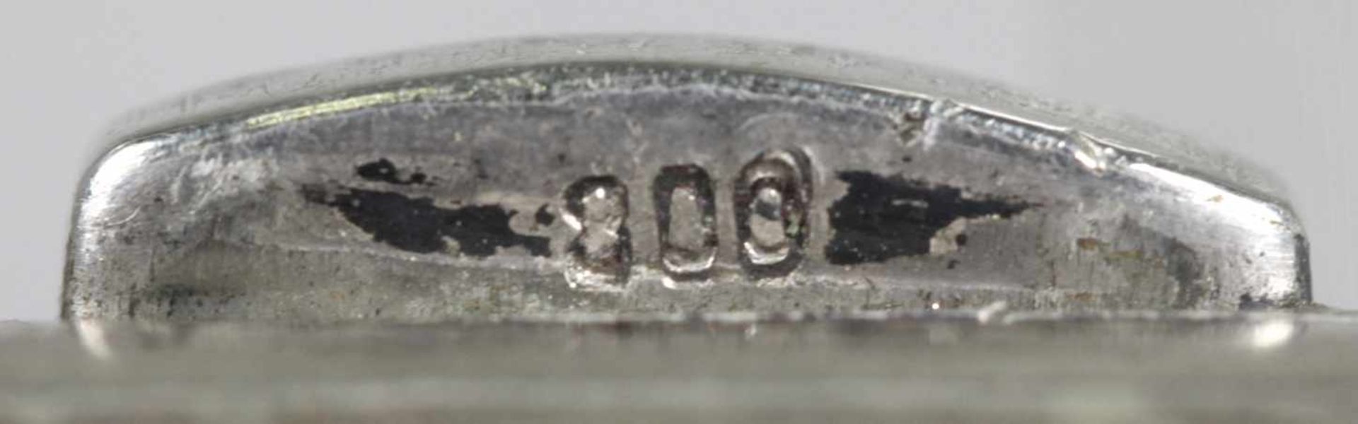 Zigaretten-Etui, 1. Hälfte 20. Jh., Silber 800, rechteckig, scharniert, Wandung reichverziert mit - Bild 4 aus 4
