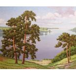 Krug, Willi, Guben a.O. 1893 - 1983 Woltersdorf. "An der Havel", sign., Öl/Lw., 50 x 60 cm- - -20.00