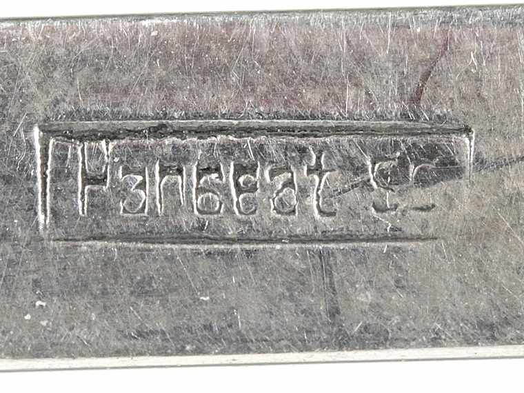 Sechs Messerbänke, bez. Hanseat, Mitte 20. Jh., versilbert, ausgebogte Wangen, L 11 cm- - -20.00 % - Image 2 of 2