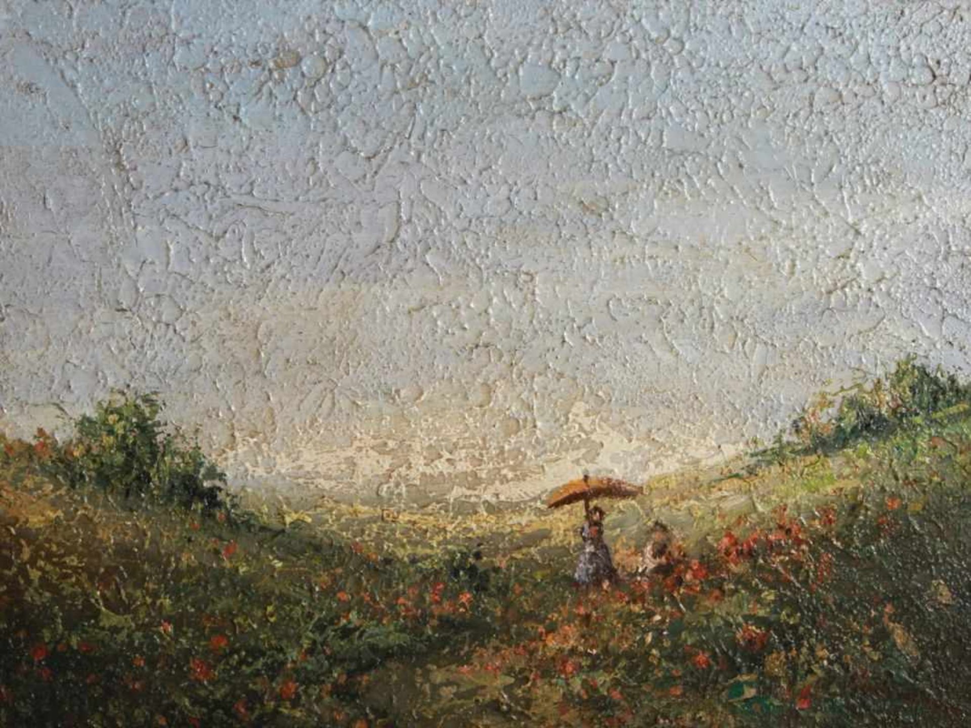 Guillaumin, Maler 2. Hälfte 20. Jh. "Landschaft mit Personenstaffage", sign., Öl/Lw., 30 x40
