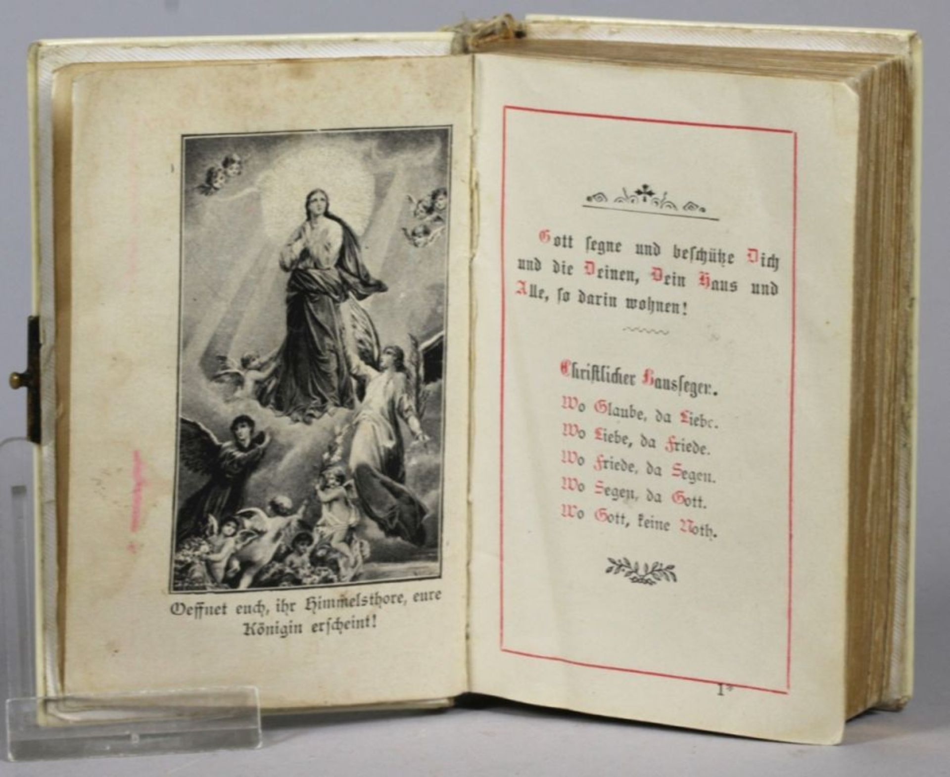 Gesang-Buch, dt., um 1900, elfenbeinfarbener Bakeliteinband, auf der Schauseite gesägtreliefierte - Bild 5 aus 5