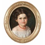 Andreae, Carl, Mülheim/Rhein 1823 - 1904 Sinzig. "Mädchenportrait", sign., Öl/Lw., oval,37 x 32