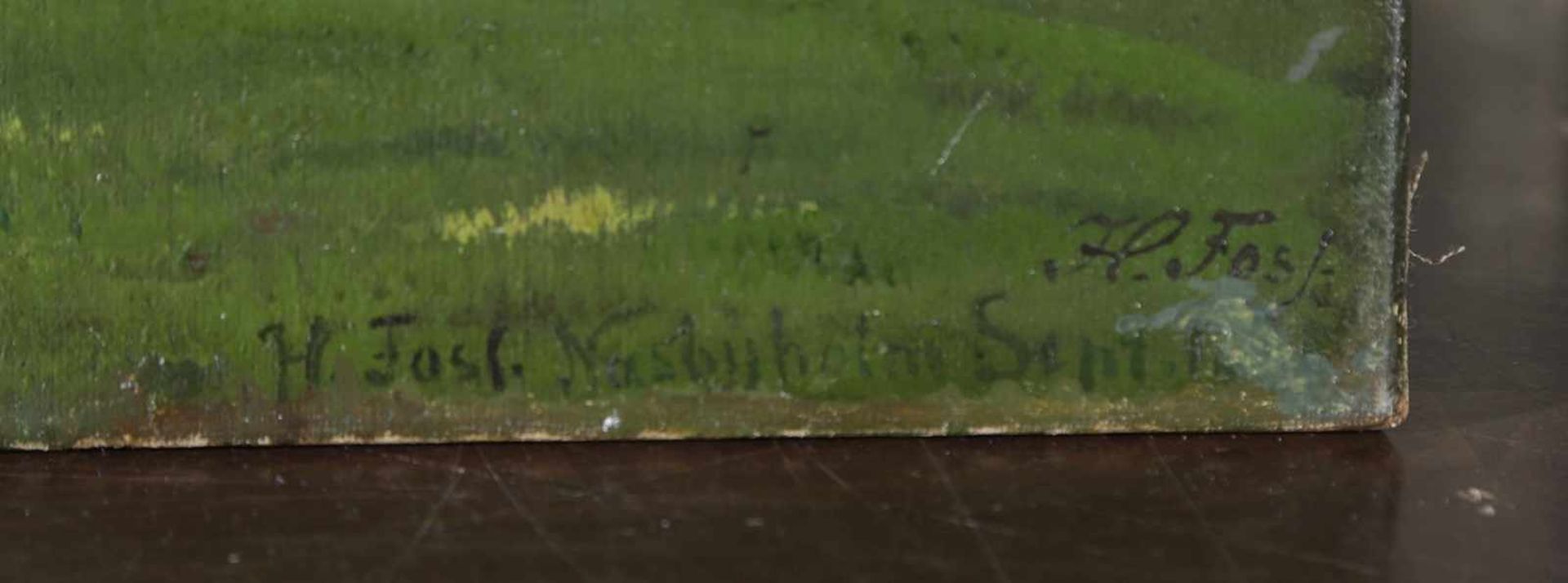 Foss, Harald Frederick, Maler 1843 - 1922. "Landschaft bei Naesbyholm", sign., Ortsbez.,rücks. - Bild 2 aus 2