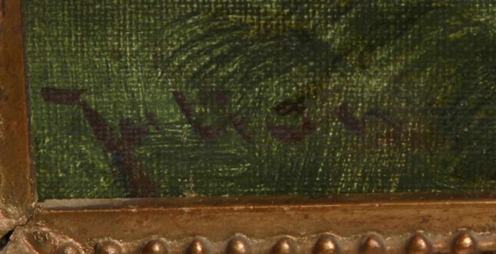 Julian, Maler Mitte 20. Jh. "Landschaft mit Schafherde", sign., Öl/Lw., 46 x 60 cm- - -20.00 % - Bild 2 aus 2