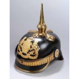 Pickelhaube, Bayern, Sammleranfertigung nach altem Vorbild aus dem Kaiserreich gearbeitet,Helmkorpus