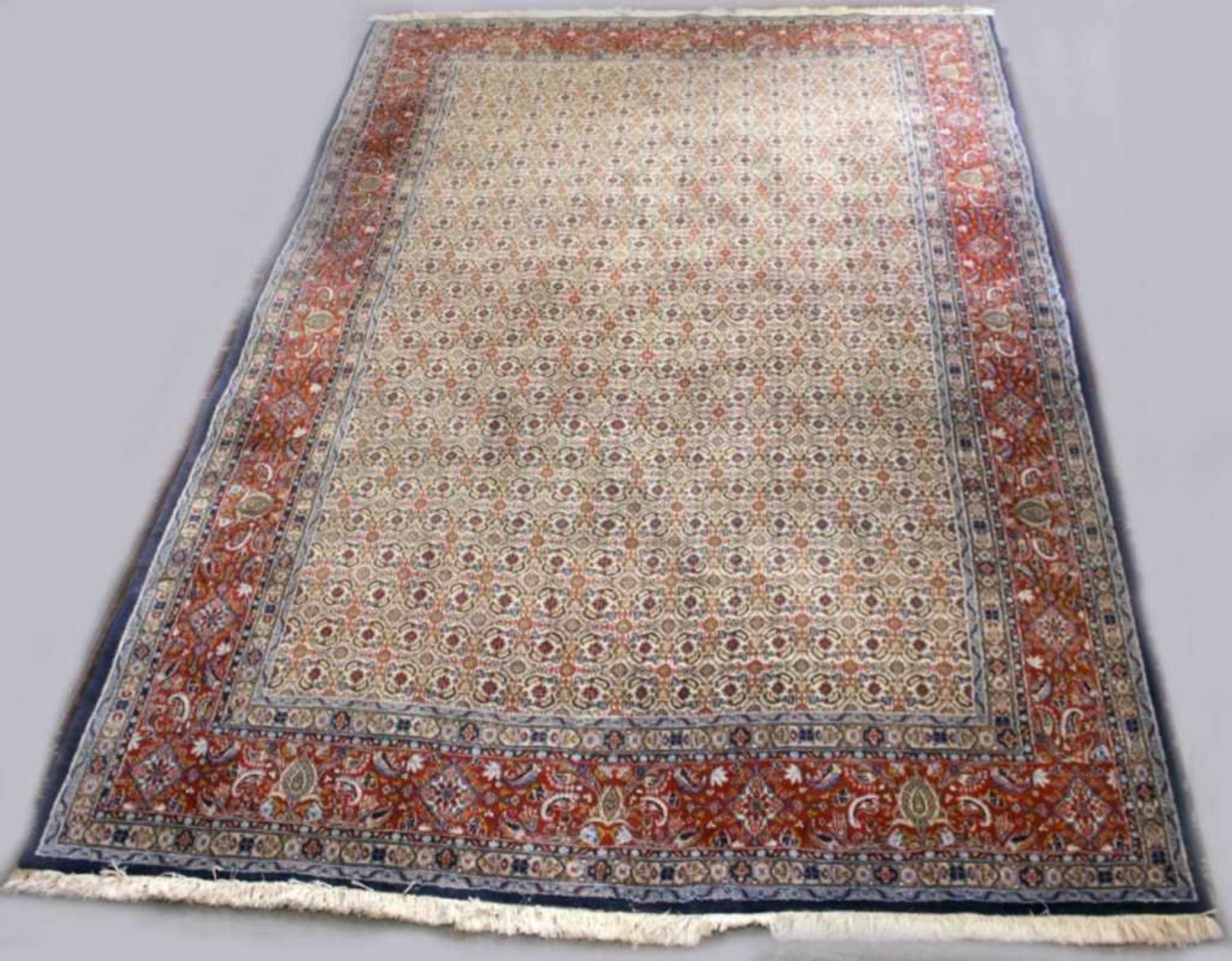 O.-Teppich, Moud, Iran, ca. 40 Jahre alt, Wolle auf Baumwolle, 298 x 202 cm- - -20.00 % buyer's