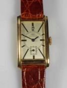 Herrenarmbanduhr, IWC Schaffhausen, Art Deco, 1934, Kaliber 87, Werk-Nr. 936 830, Gehäuse-Nr. 956