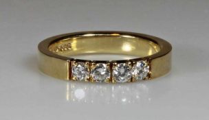 Ring, Niessing, GG 585, 4 Brillanten zus. ca. 0.40 ct., 4 g, RM 17.5 25.00 % buyer's premium on