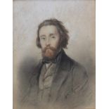 Rosch, Alexandre Marie (1823 - 1870 Paris), Pastell, "Bildnis eines vornehmen bärtigen Herrn",