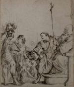Radierung, "Konstantin erhält das Glaubenssymbol", Dominique-Vivan Denon, nach Guercino, 41 x 26 cm,