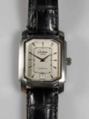 Herrenarmbanduhr, Original Glashütte, Model Senator Karree, Automatik, Stahlgehäuse, Model-Nr. 0515,